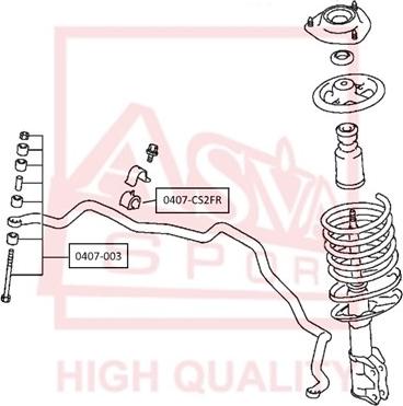ASVA 0407-CS2FR - Втулка, стабілізатор avtolavka.club