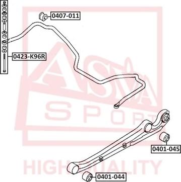 ASVA 0423-K96R - Тяга / стійка, стабілізатор avtolavka.club