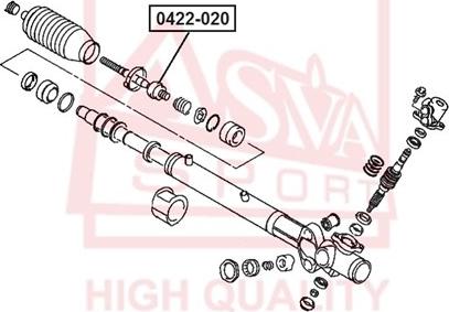 ASVA 0422-020 - Осьовий шарнір, рульова тяга avtolavka.club