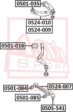 ASVA 0524-009 - Важіль незалежної підвіски колеса avtolavka.club