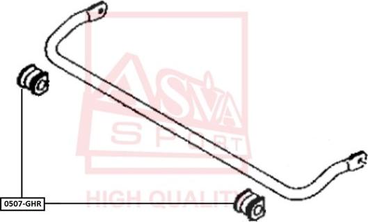 ASVA 0507-GHR - Втулка, стабілізатор avtolavka.club