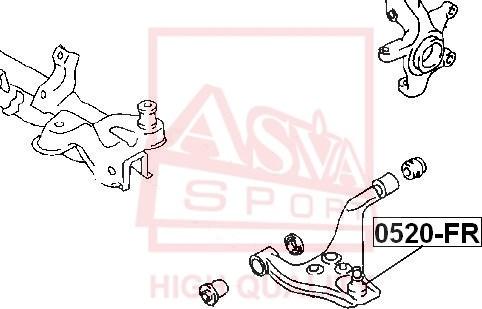 ASVA 0520-FR - Шарова опора, несучий / направляючий шарнір avtolavka.club