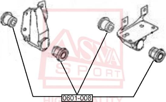 ASVA 0601-008 - Сайлентблок, важеля підвіски колеса avtolavka.club