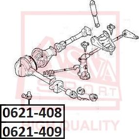 ASVA 0621-409 - Наконечник рульової тяги, кульовий шарнір avtolavka.club