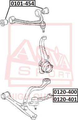 ASVA 0120-401 - Шарова опора, несучий / направляючий шарнір avtolavka.club