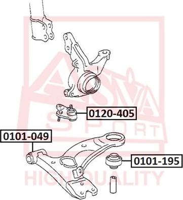 ASVA 0101-195 - Сайлентблок, важеля підвіски колеса avtolavka.club