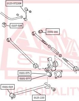 ASVA 0101-075 - Сайлентблок, важеля підвіски колеса avtolavka.club