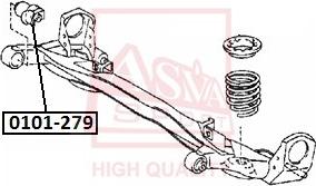 ASVA 0101-279 - Сайлентблок, важеля підвіски колеса avtolavka.club