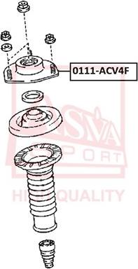 ASVA 0111-ACV4F - Опора стійки амортизатора, подушка avtolavka.club