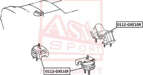 ASVA 0112-GXE10R - Подушка, підвіска двигуна avtolavka.club