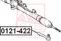 ASVA 0121-422 - Наконечник рульової тяги, кульовий шарнір avtolavka.club