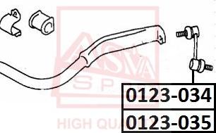 ASVA 0123-034 - Тяга / стійка, стабілізатор avtolavka.club