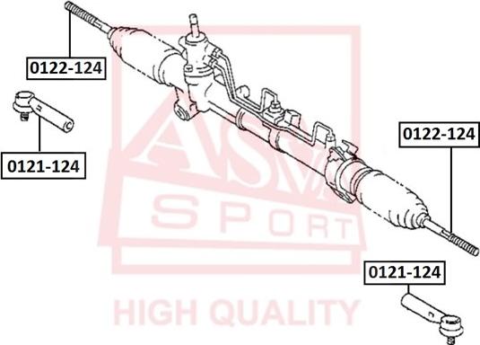 ASVA 0122-124 - Осьовий шарнір, рульова тяга avtolavka.club