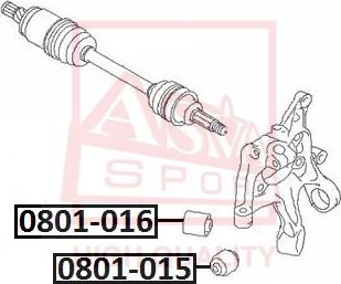 ASVA 0801-016 - Сайлентблок, важеля підвіски колеса avtolavka.club