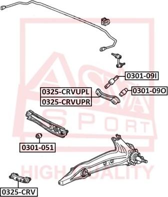 ASVA 0301-09O - Сайлентблок, важеля підвіски колеса avtolavka.club