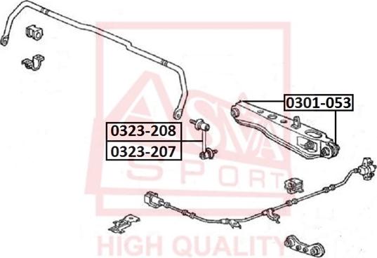 ASVA 0323-207 - Тяга / стійка, стабілізатор avtolavka.club