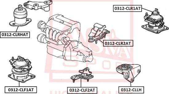 ASVA 0312-CLF1AT - Подушка, підвіска двигуна avtolavka.club