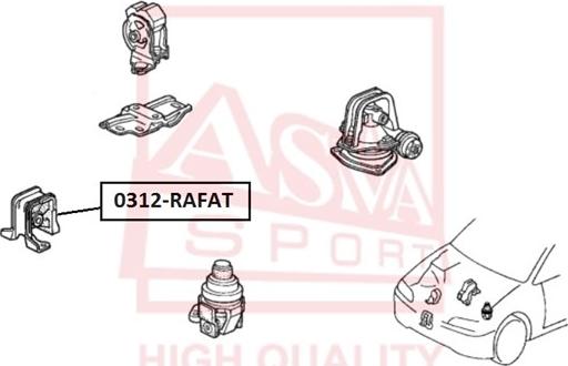 ASVA 0312-RAFAT - Подушка, підвіска двигуна avtolavka.club