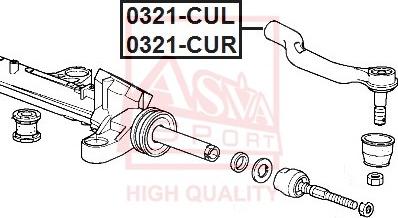 ASVA 0321-CUL - Наконечник рульової тяги, кульовий шарнір avtolavka.club