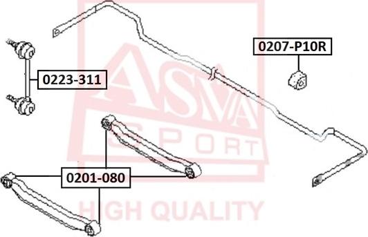 ASVA 0223-311 - Тяга / стійка, стабілізатор avtolavka.club