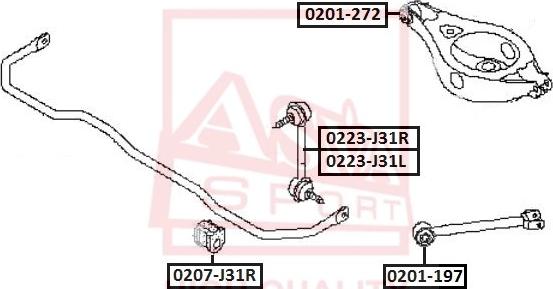 ASVA 0207-J31R - Втулка, стабілізатор avtolavka.club