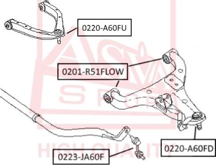 ASVA 0223-JA60F - Тяга / стійка, стабілізатор avtolavka.club