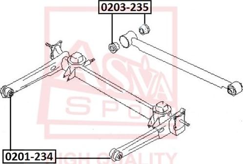 ASVA 0203-235 - Опора стійки амортизатора, подушка avtolavka.club