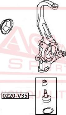 ASVA 0220-V35 - Шарова опора, несучий / направляючий шарнір avtolavka.club