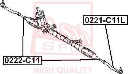 ASVA 0221-C11L - Наконечник рульової тяги, кульовий шарнір avtolavka.club