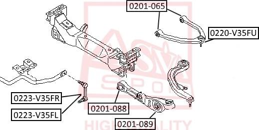 ASVA 0223-V35FR - Тяга / стійка, стабілізатор avtolavka.club