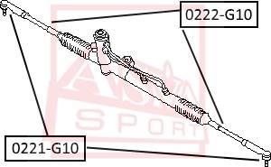 ASVA 0222-G10 - Осьовий шарнір, рульова тяга avtolavka.club