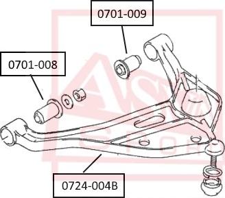 ASVA 0701-009 - Сайлентблок, важеля підвіски колеса avtolavka.club