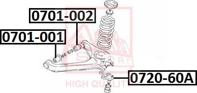 ASVA 0720-60A - Шарова опора, несучий / направляючий шарнір avtolavka.club