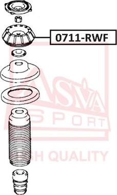 ASVA 0711-RWF - Опора стійки амортизатора, подушка avtolavka.club