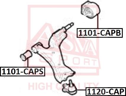 ASVA 1120-CAP - Шарова опора, несучий / направляючий шарнір avtolavka.club