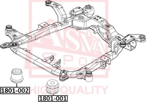 ASVA 1801-002 - Сайлентблок, важеля підвіски колеса avtolavka.club