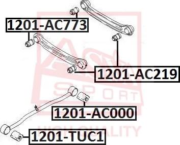 ASVA 1201-AC000 - Сайлентблок, важеля підвіски колеса avtolavka.club