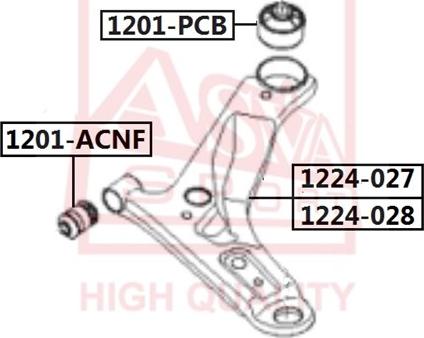 ASVA 1224-028 - Важіль незалежної підвіски колеса avtolavka.club