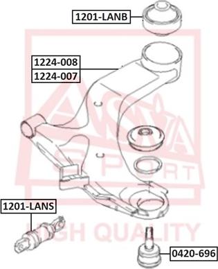 ASVA 1224-007 - Важіль незалежної підвіски колеса avtolavka.club