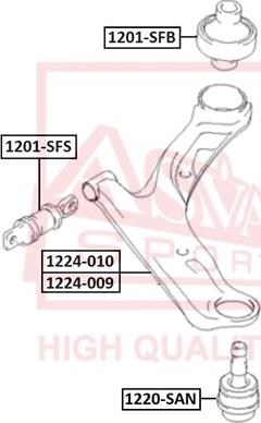 ASVA 1224-010 - Важіль незалежної підвіски колеса avtolavka.club