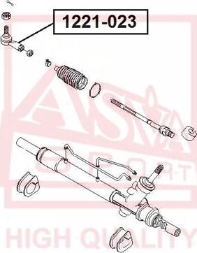 ASVA 1221-023 - Наконечник рульової тяги, кульовий шарнір avtolavka.club