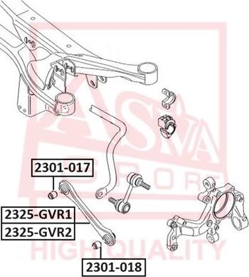 ASVA 2325-GVR1 - Важіль незалежної підвіски колеса avtolavka.club