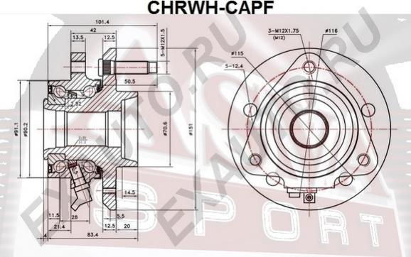 ASVA CHRWH-CAPF - Маточина колеса avtolavka.club