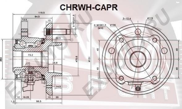 ASVA CHRWH-CAPR - Маточина колеса avtolavka.club