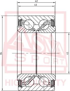 ASVA DAC45840042-40 - Підшипник ступиці колеса avtolavka.club