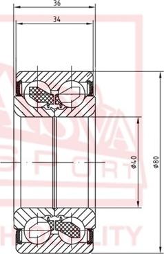 ASVA DAC40800036-34 - Підшипник ступиці колеса avtolavka.club