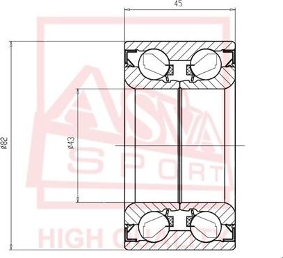 ASVA DAC43820045 - Підшипник ступиці колеса avtolavka.club