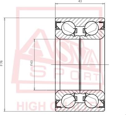 ASVA DAC43760043 - Підшипник ступиці колеса avtolavka.club