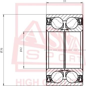 ASVA DAC42760033 - Підшипник ступиці колеса avtolavka.club