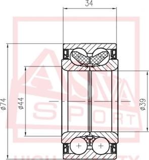 ASVA DAC39740036-34 - Підшипник ступиці колеса avtolavka.club